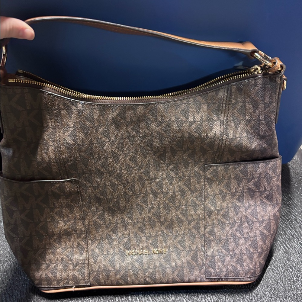 Michael Kors Brown Monogram Shoulder Bag